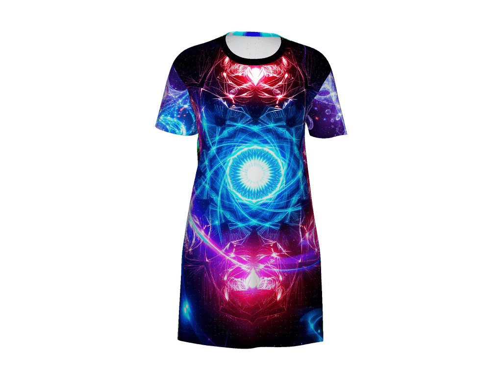 All-Over Print T-Shirt Dress