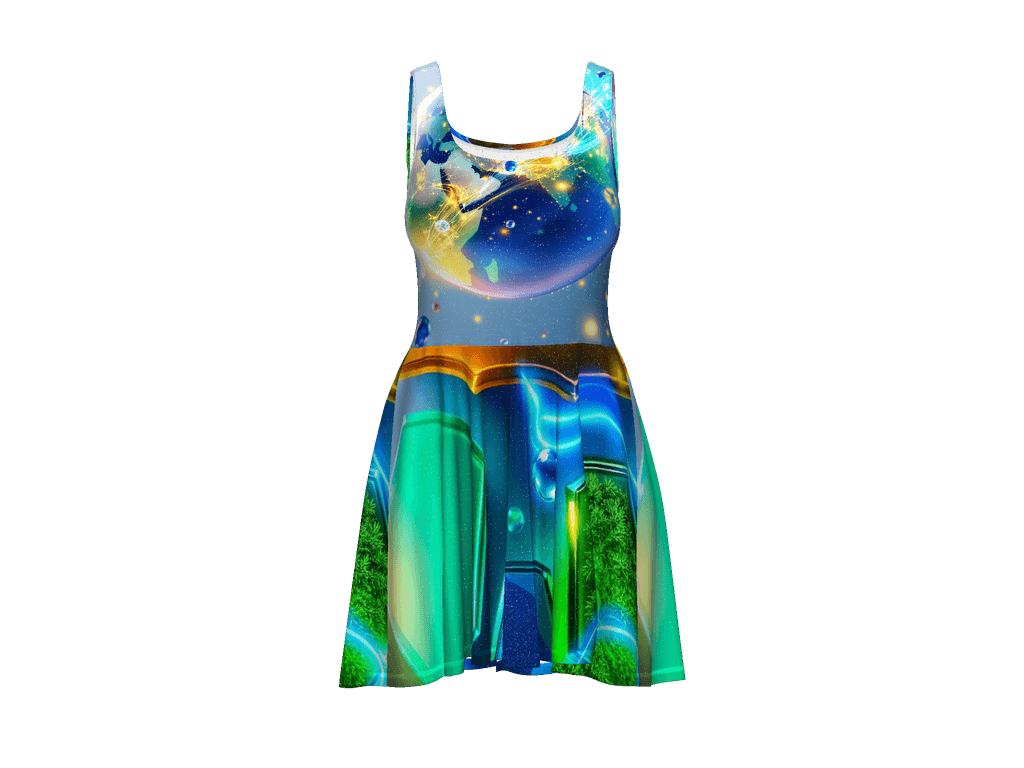 All-Over Print Skater Dress