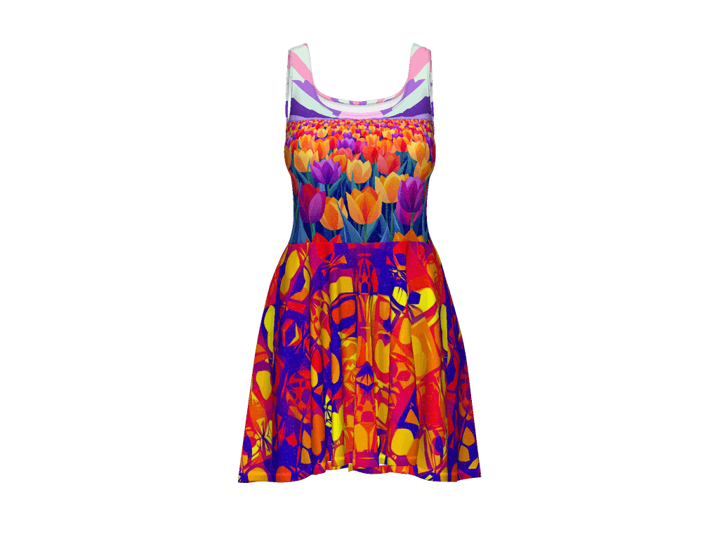 All-Over Print Skater Dress