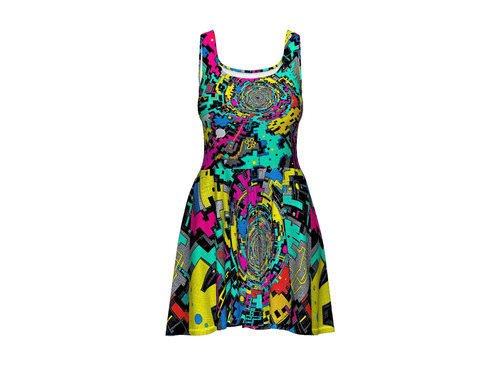 All-Over Print Skater Dress