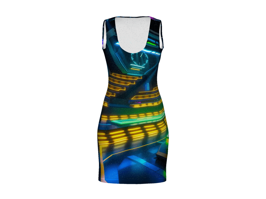 All-Over Print Bodycon Dress