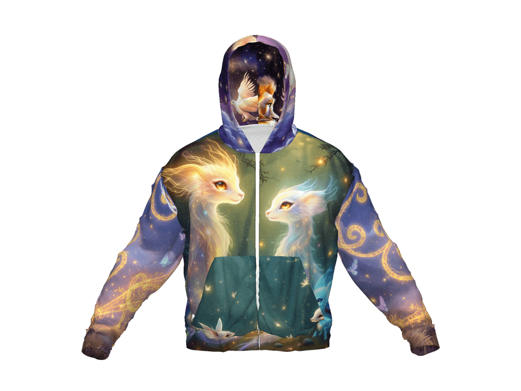 All-Over Print Recycled Unisex Zip Hoodie