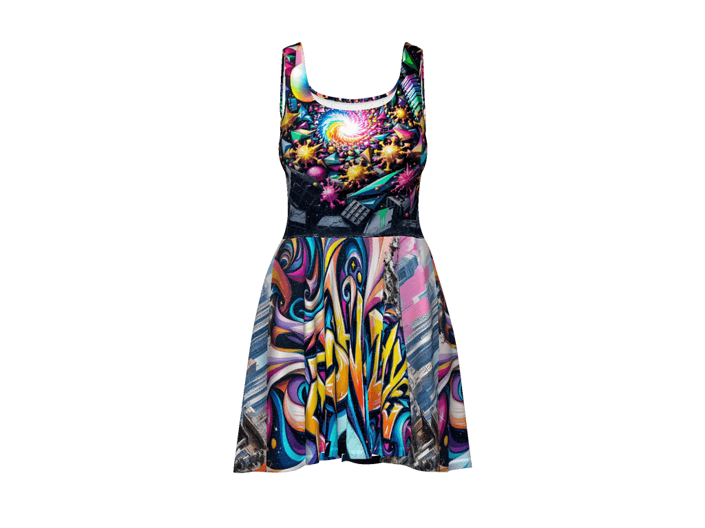 All-Over Print Skater Dress