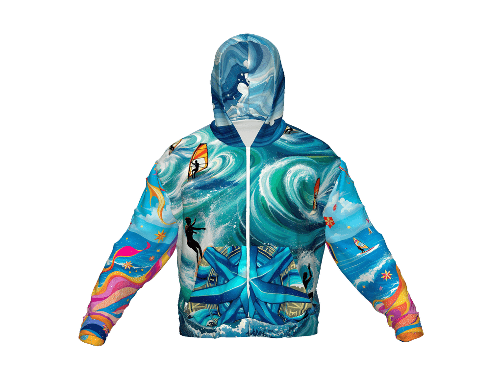 All-Over Print Recycled Unisex Zip Hoodie
