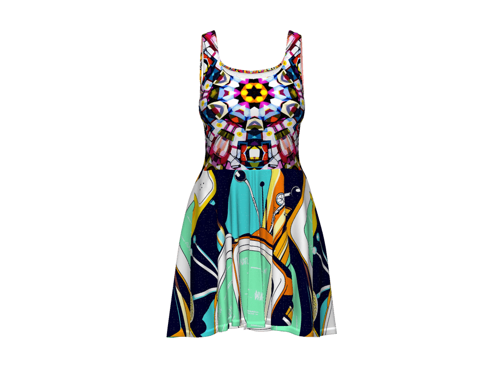 All-Over Print Skater Dress