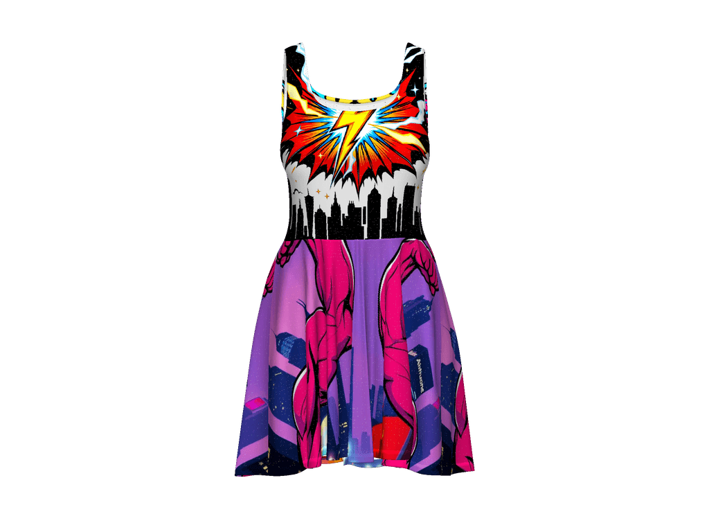 All-Over Print Skater Dress