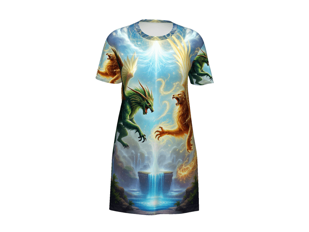 All-Over Print T-Shirt Dress