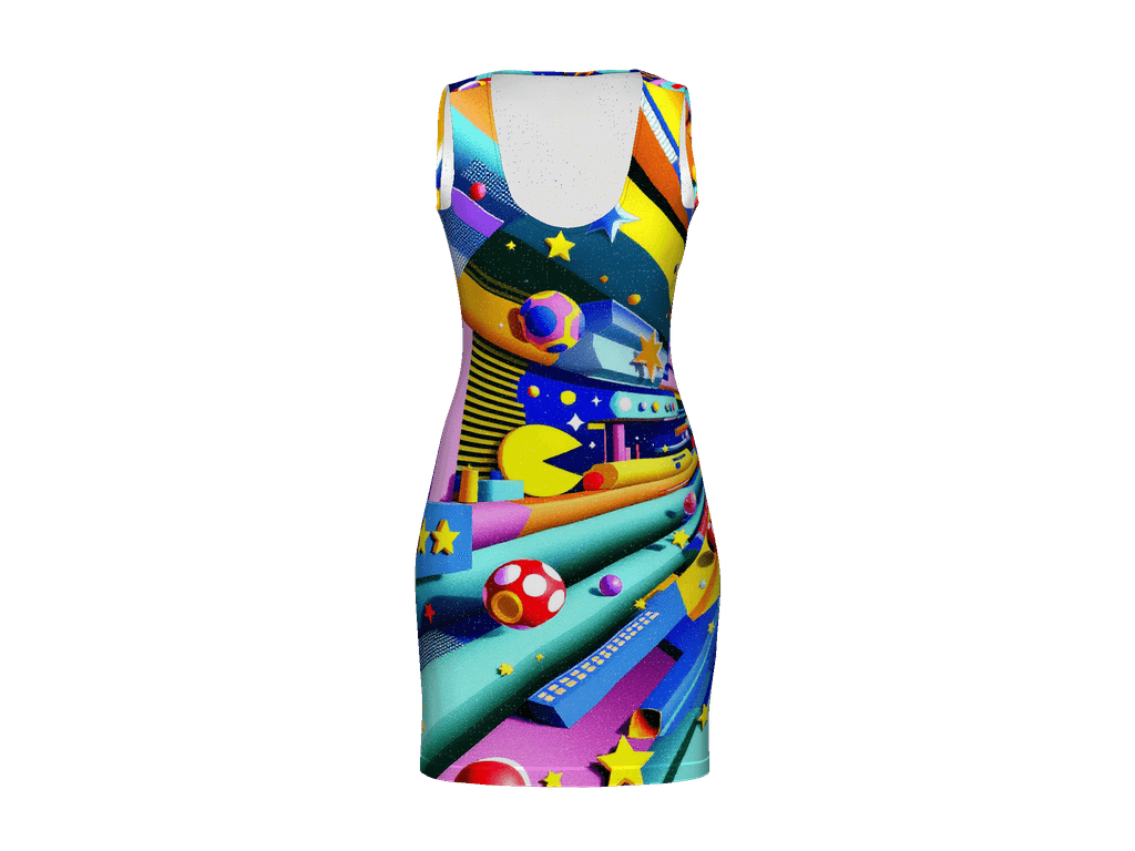 All-Over Print Bodycon Dress