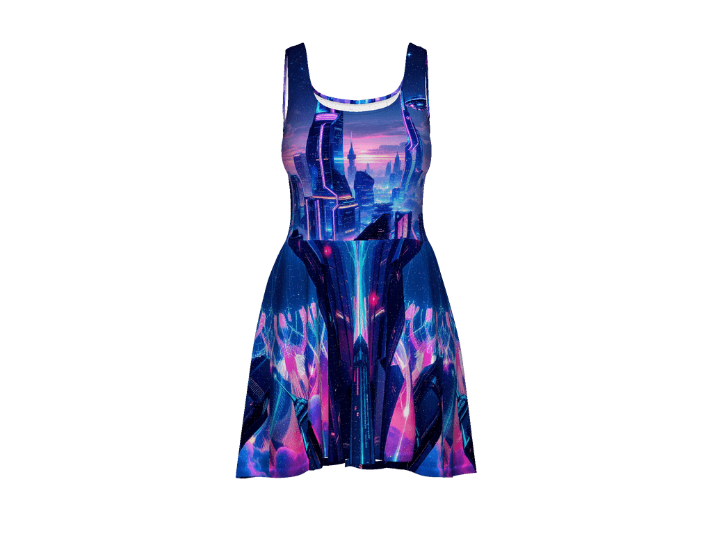 All-Over Print Skater Dress