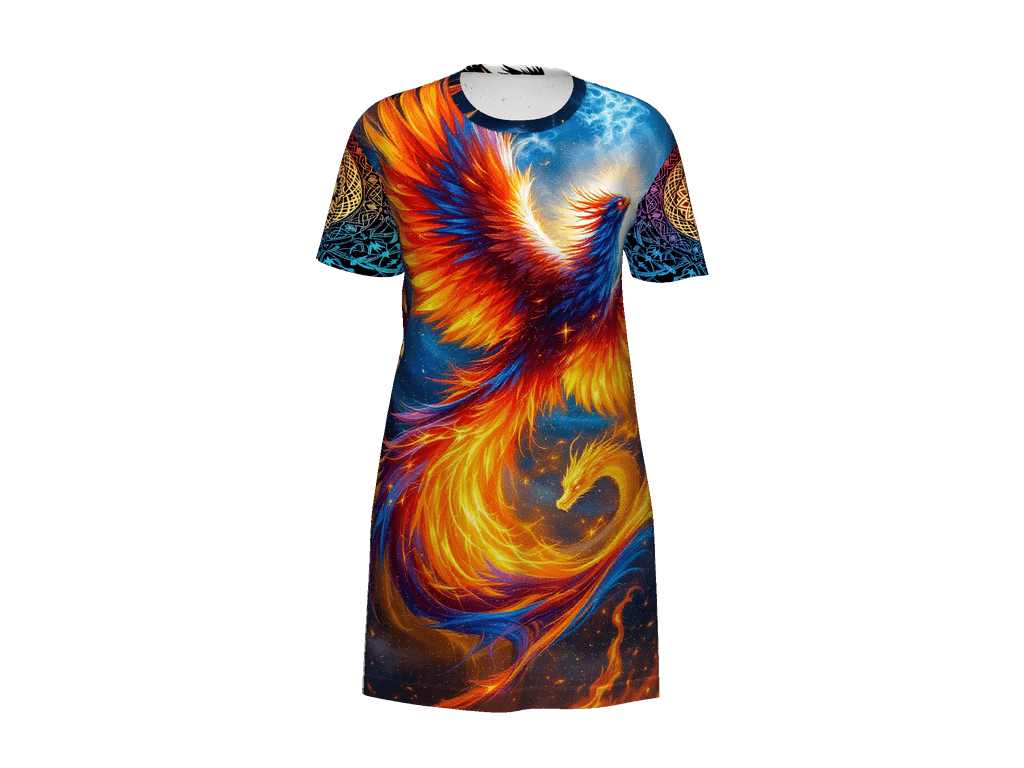 All-Over Print T-Shirt Dress