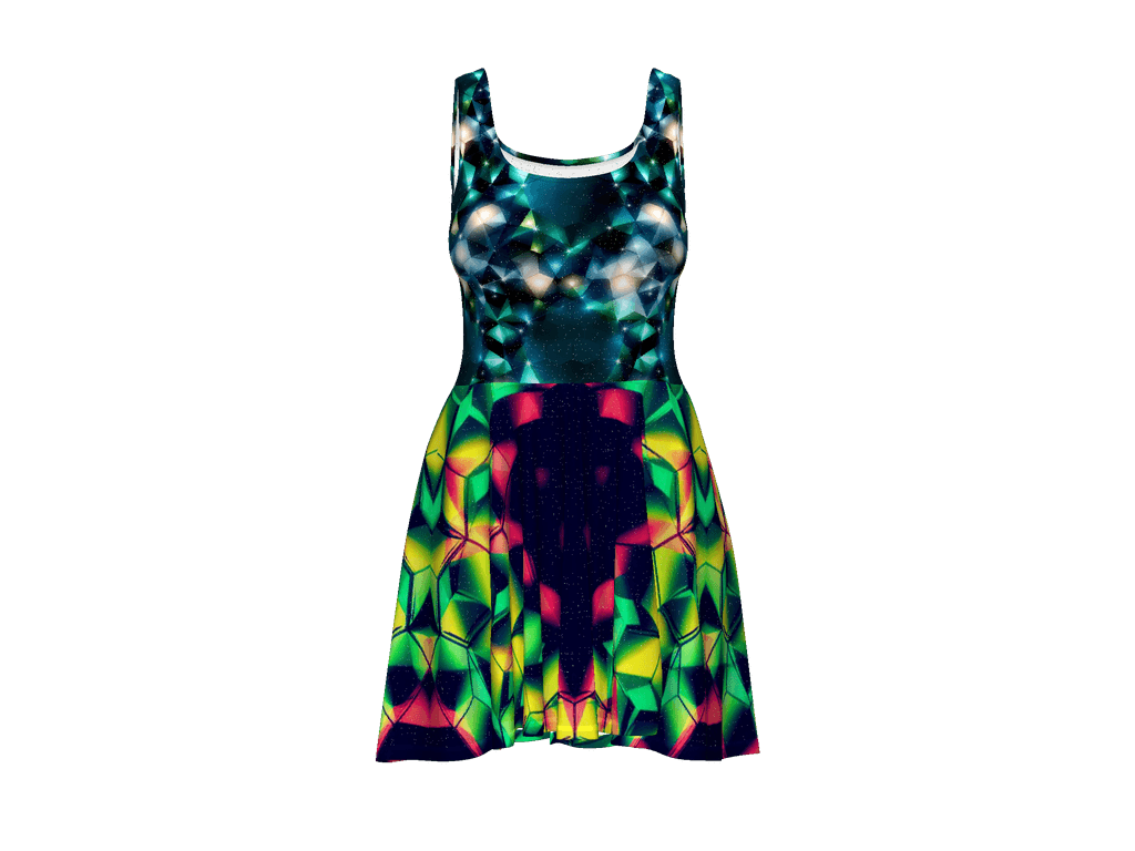 All-Over Print Skater Dress