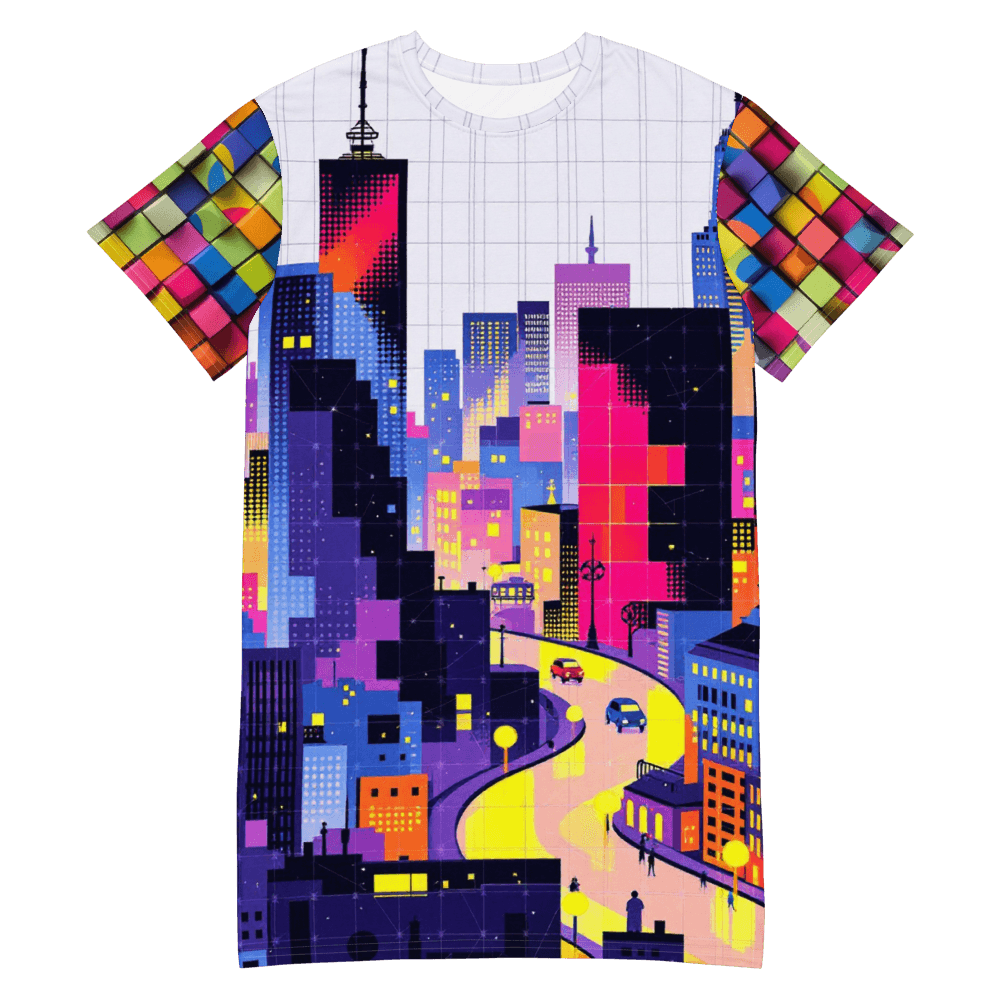 All-Over Print T-Shirt Dress