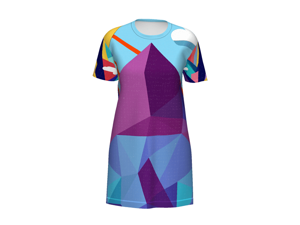 All-Over Print T-Shirt Dress