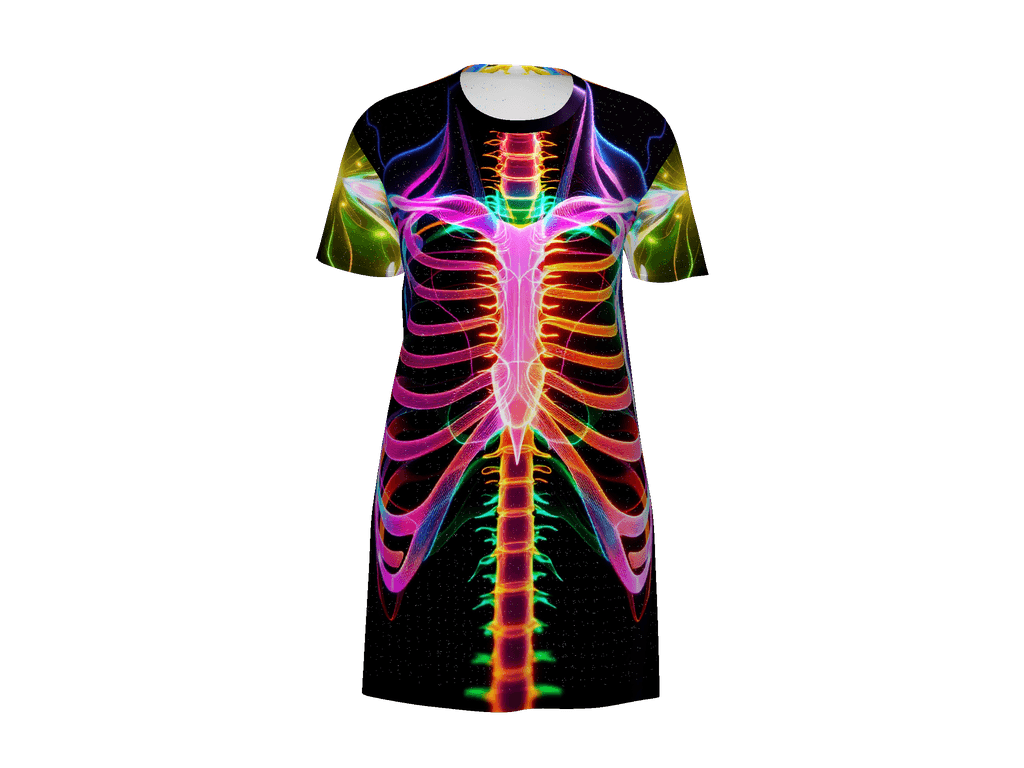 All-Over Print T-Shirt Dress