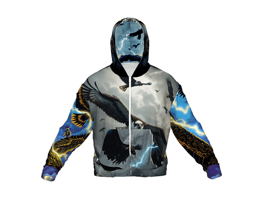 All-Over Print Recycled Unisex Zip Hoodie