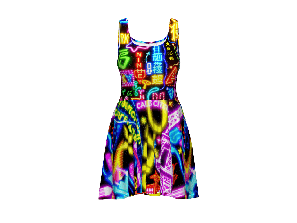 All-Over Print Skater Dress