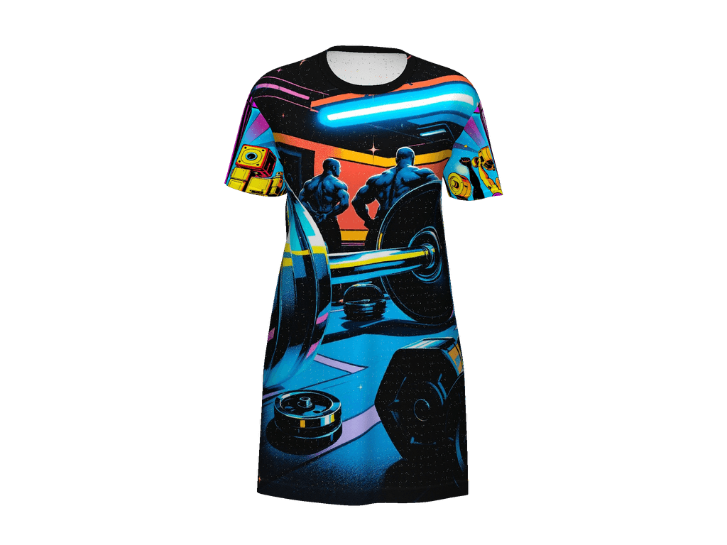 All-Over Print T-Shirt Dress