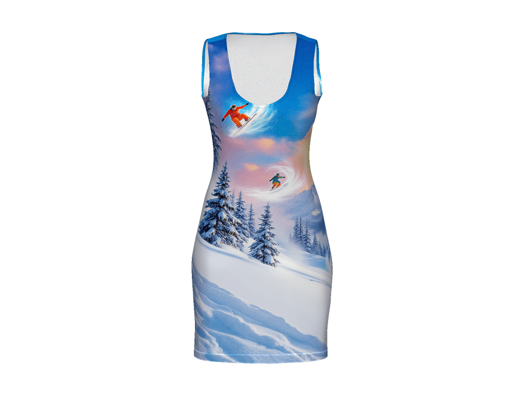 All-Over Print Bodycon Dress