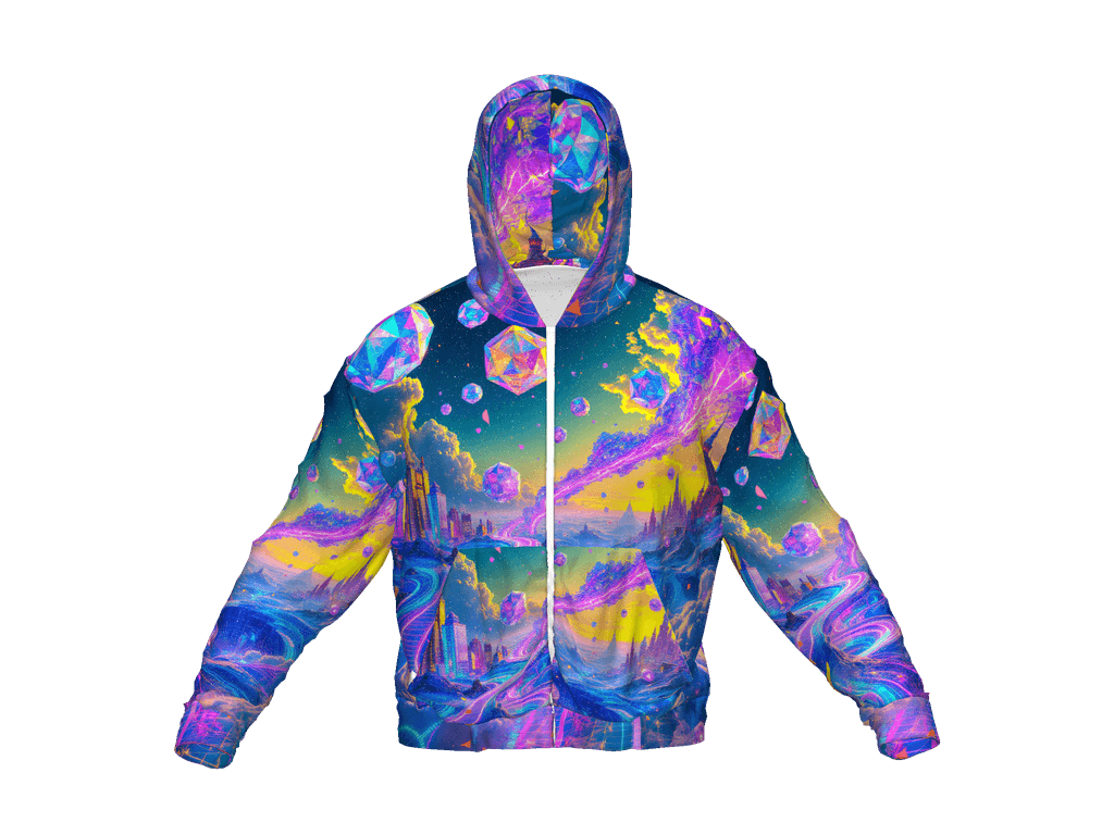 All-Over Print Recycled Unisex Zip Hoodie