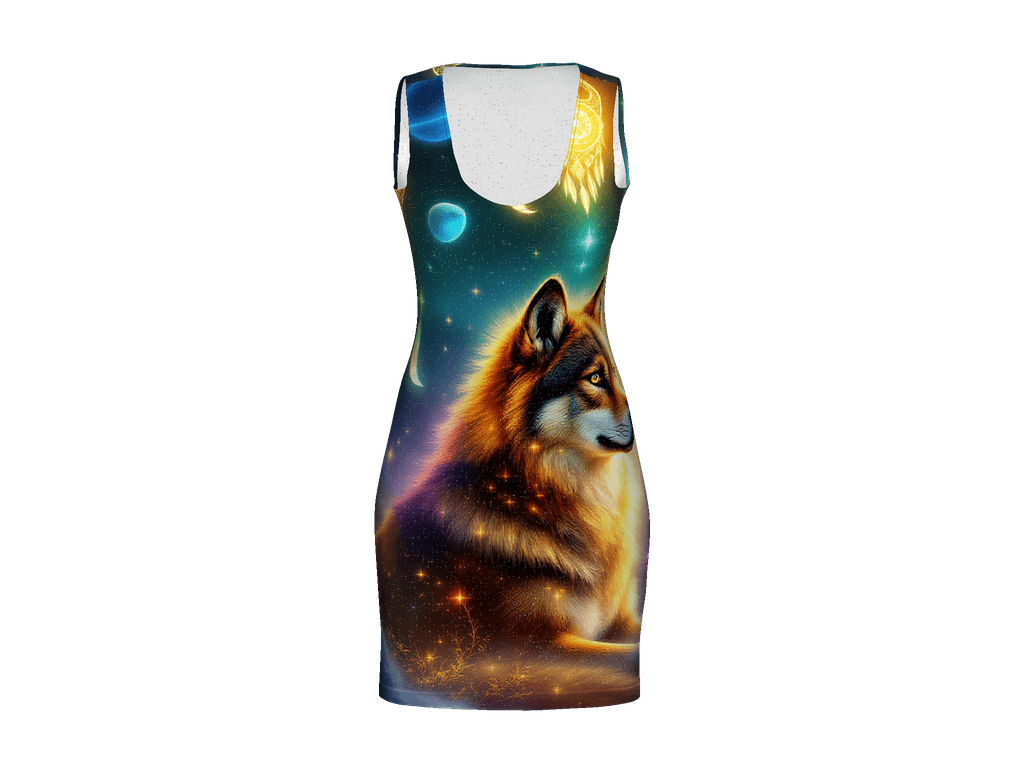 All-Over Print Bodycon Dress