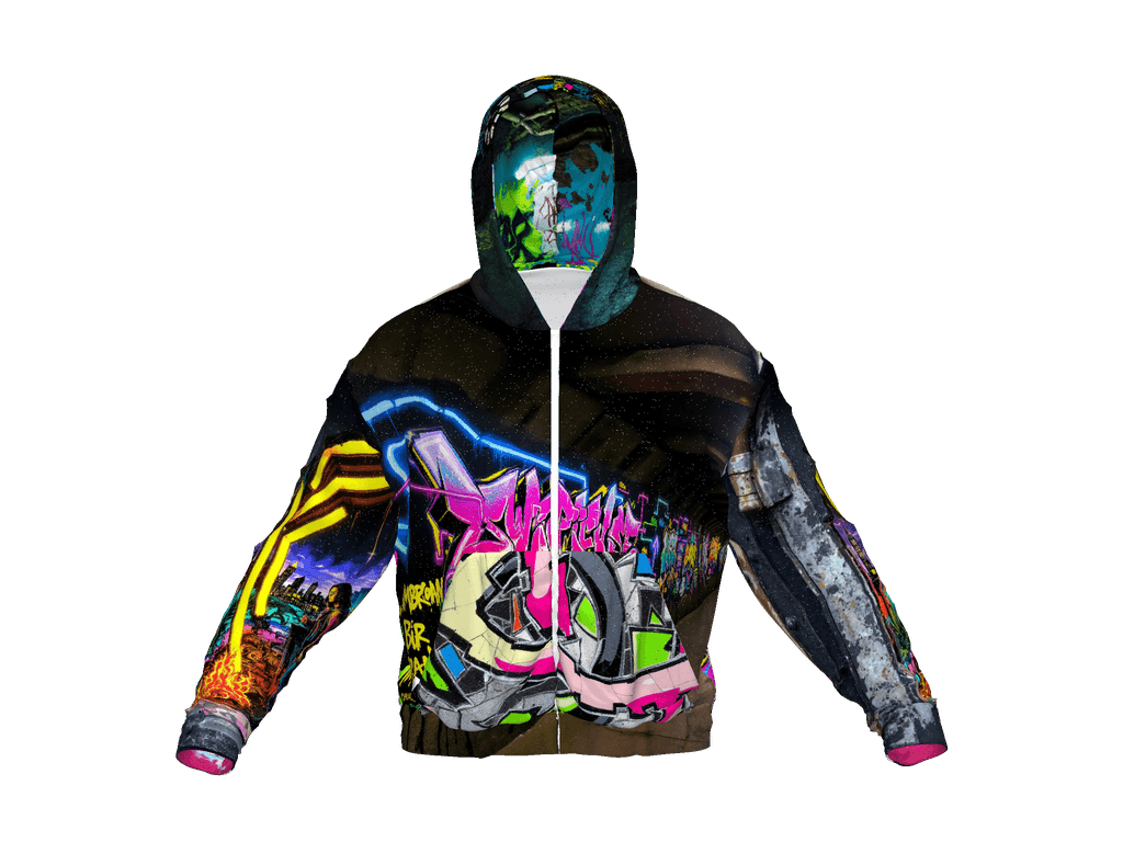 All-Over Print Recycled Unisex Zip Hoodie