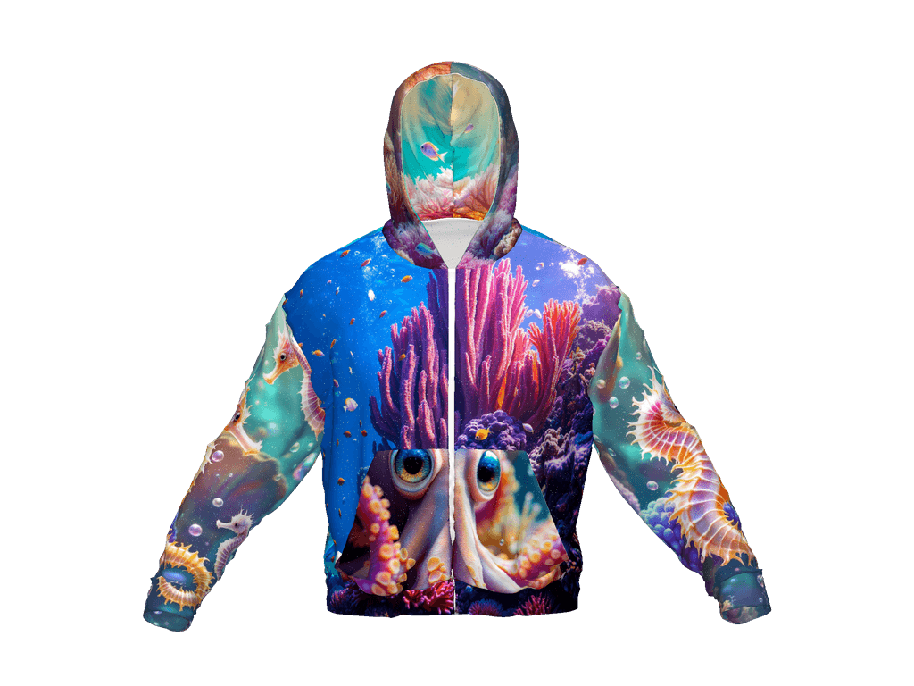 All-Over Print Recycled Unisex Zip Hoodie