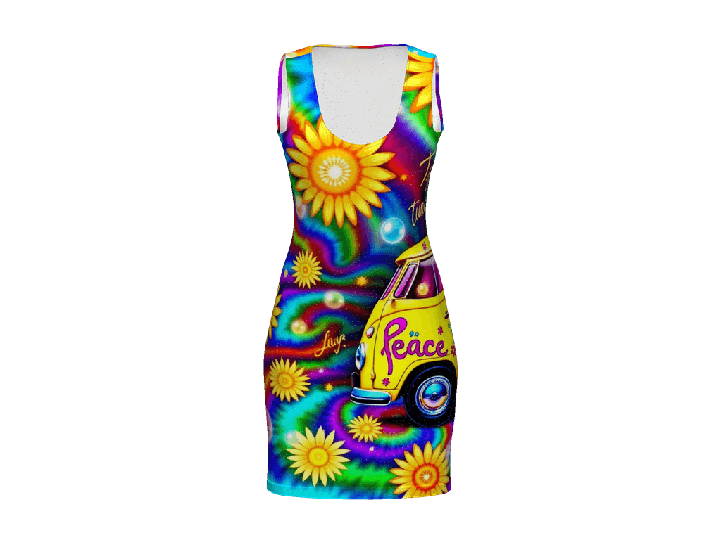 All-Over Print Bodycon Dress