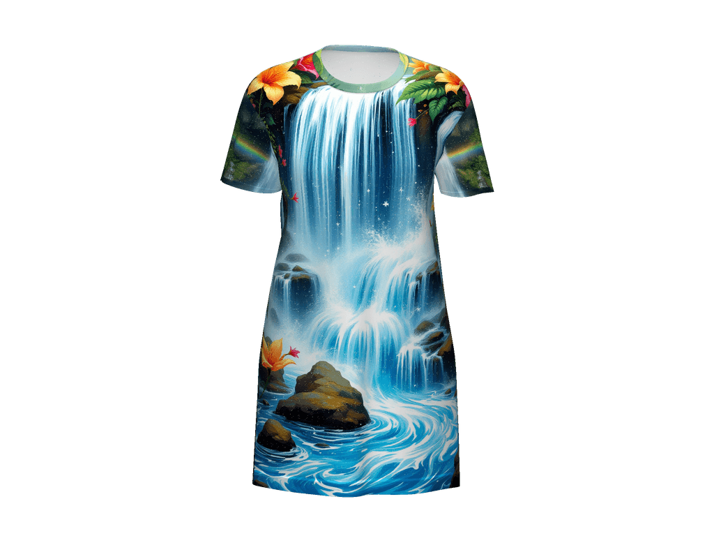 All-Over Print T-Shirt Dress