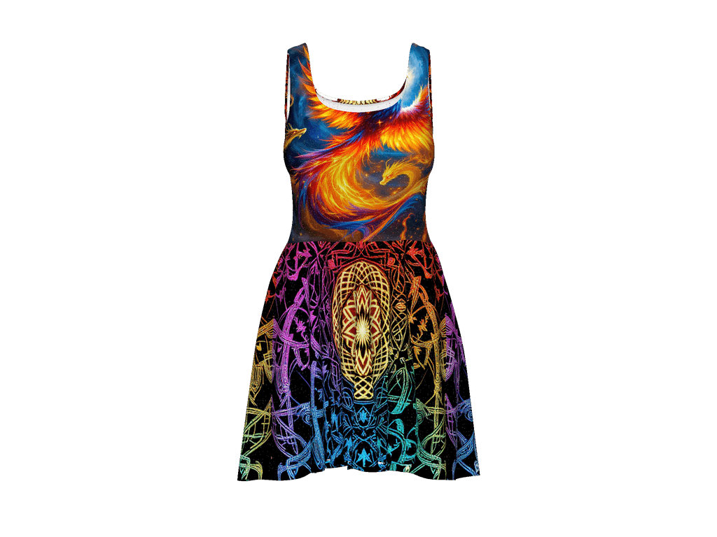 All-Over Print Skater Dress