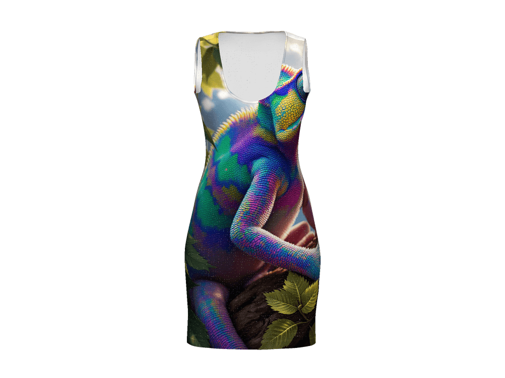 All-Over Print Bodycon Dress