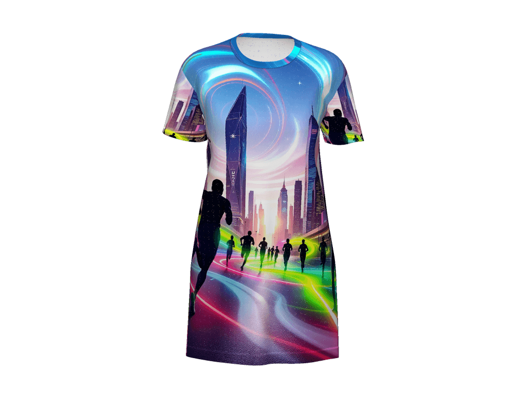 All-Over Print T-Shirt Dress