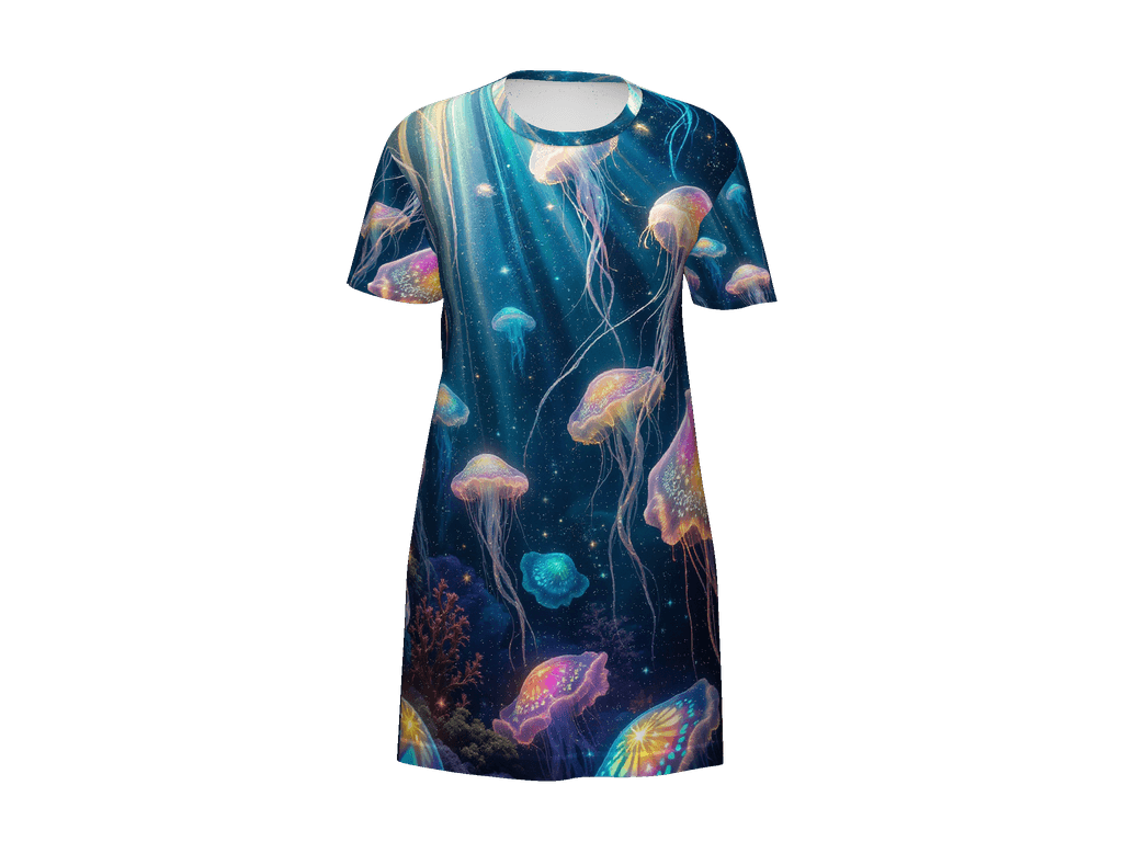 All-Over Print T-Shirt Dress