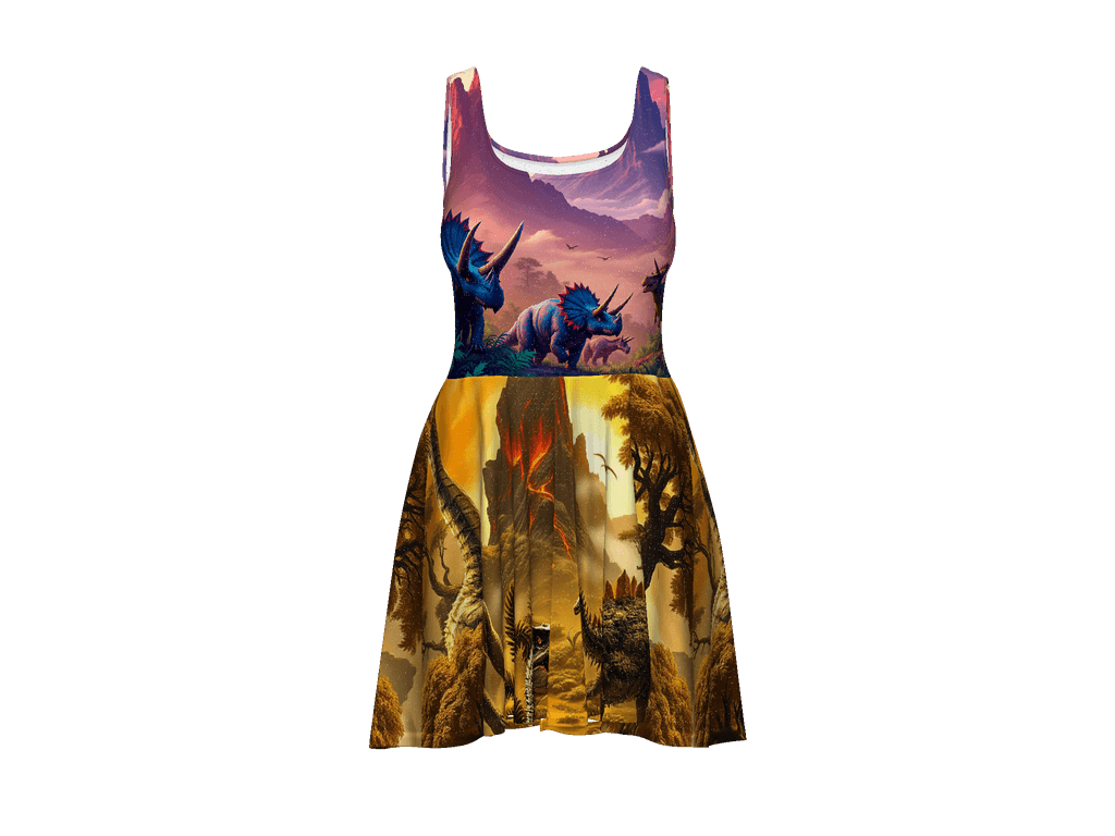 All-Over Print Skater Dress