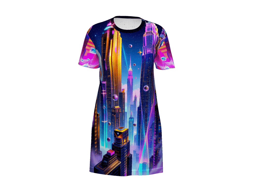 All-Over Print T-Shirt Dress