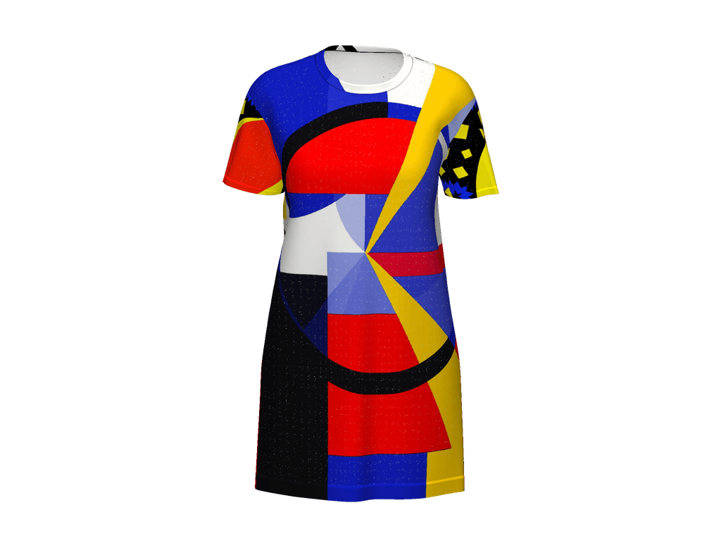 All-Over Print T-Shirt Dress