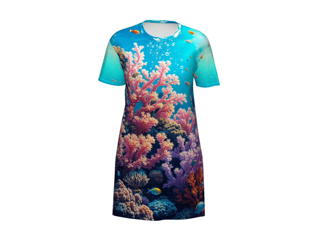 All-Over Print T-Shirt Dress