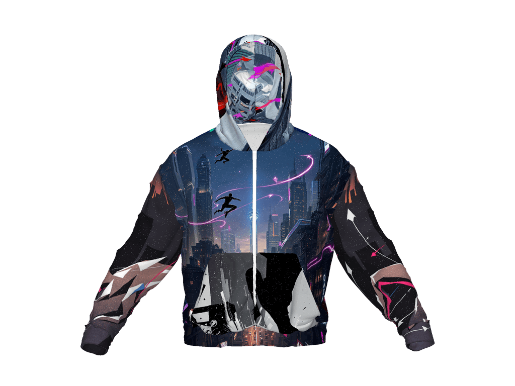 All-Over Print Recycled Unisex Zip Hoodie