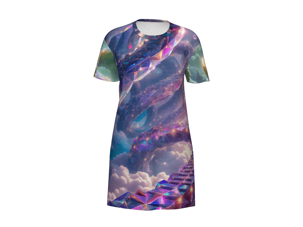 All-Over Print T-Shirt Dress