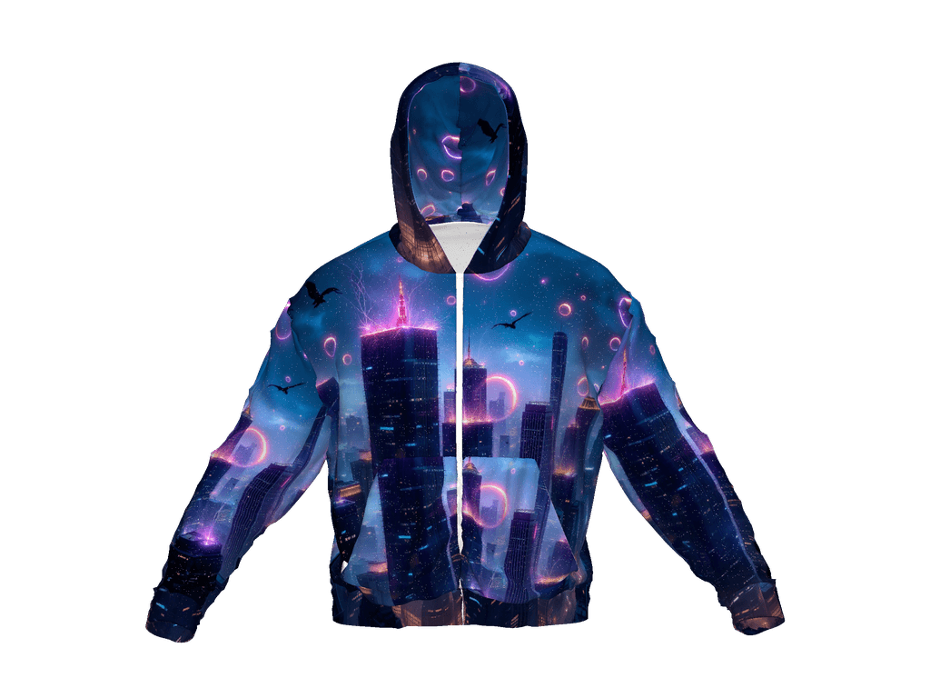All-Over Print Recycled Unisex Zip Hoodie