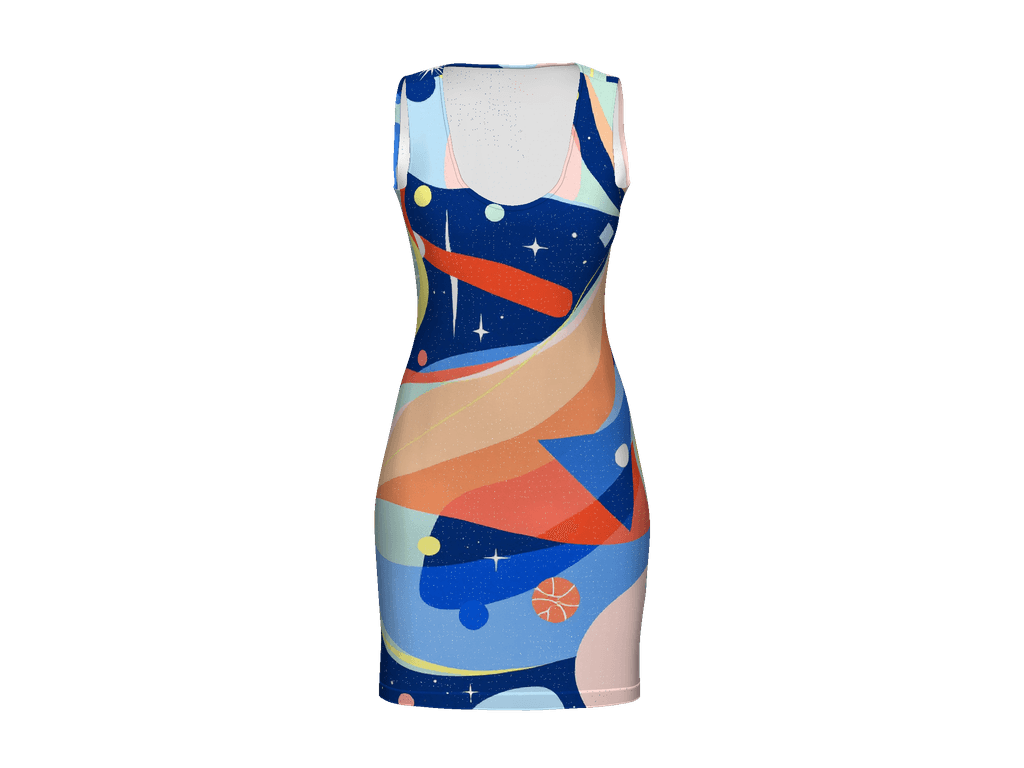 All-Over Print Bodycon Dress