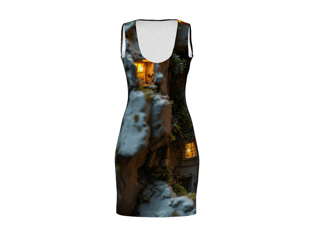 All-Over Print Bodycon Dress