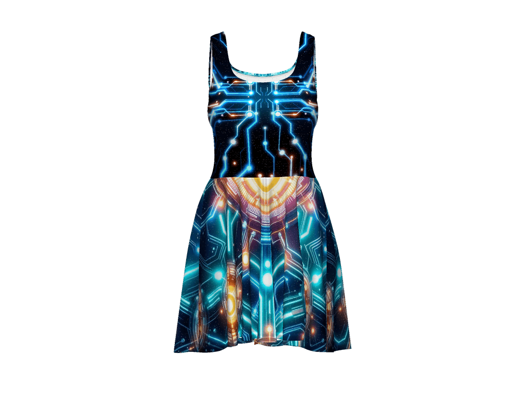 All-Over Print Skater Dress