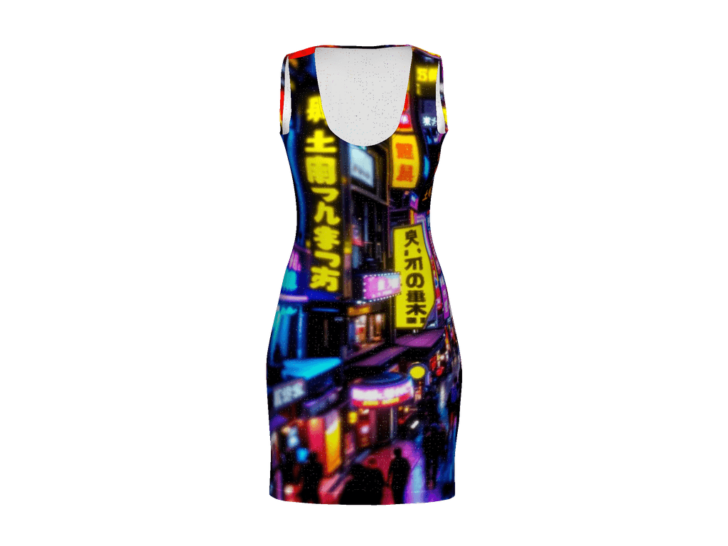 All-Over Print Bodycon Dress