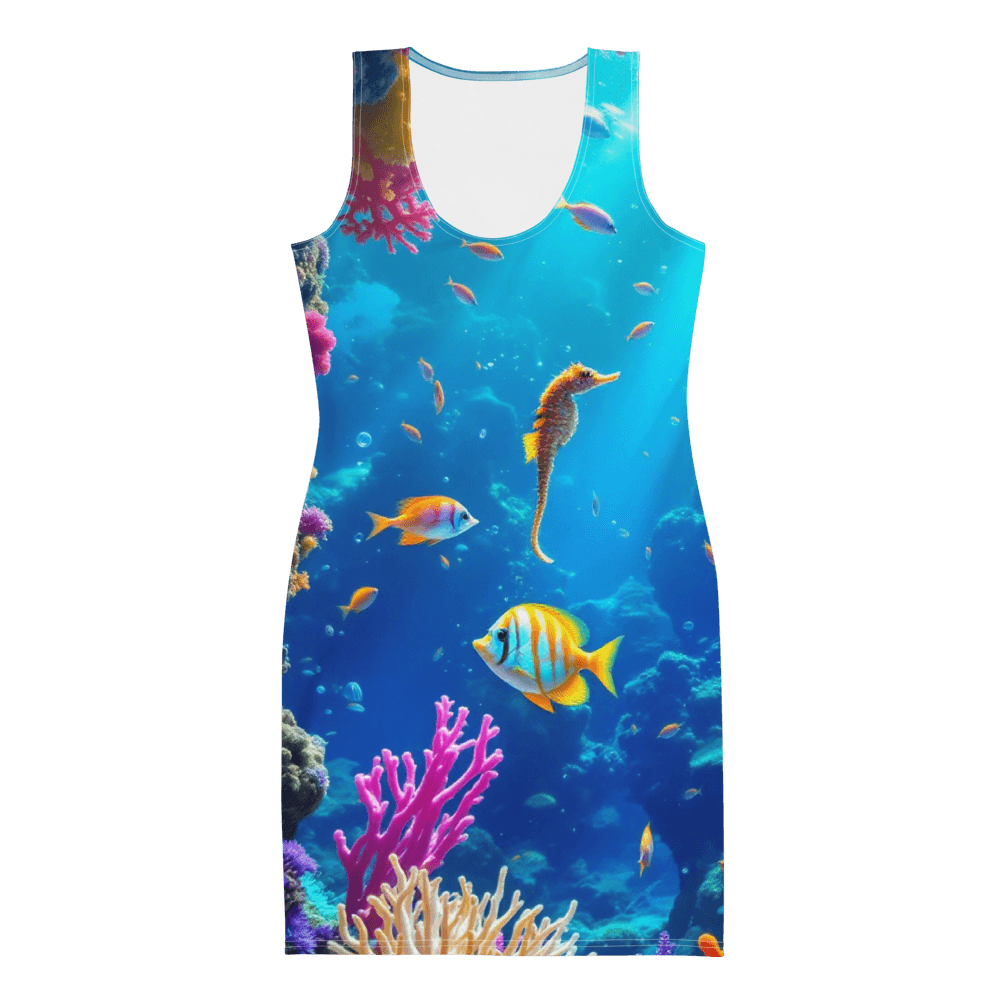 All-Over Print Bodycon Dress