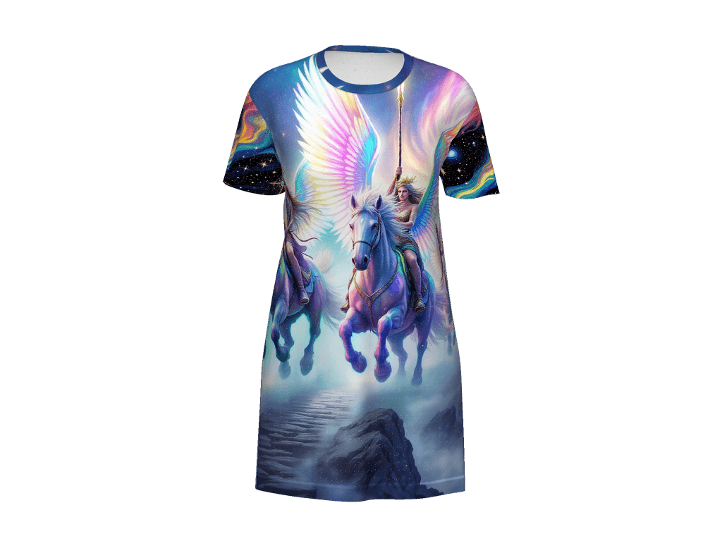 All-Over Print T-Shirt Dress