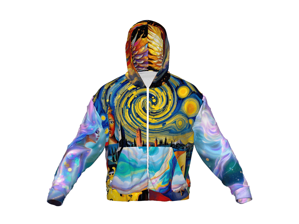All-Over Print Recycled Unisex Zip Hoodie