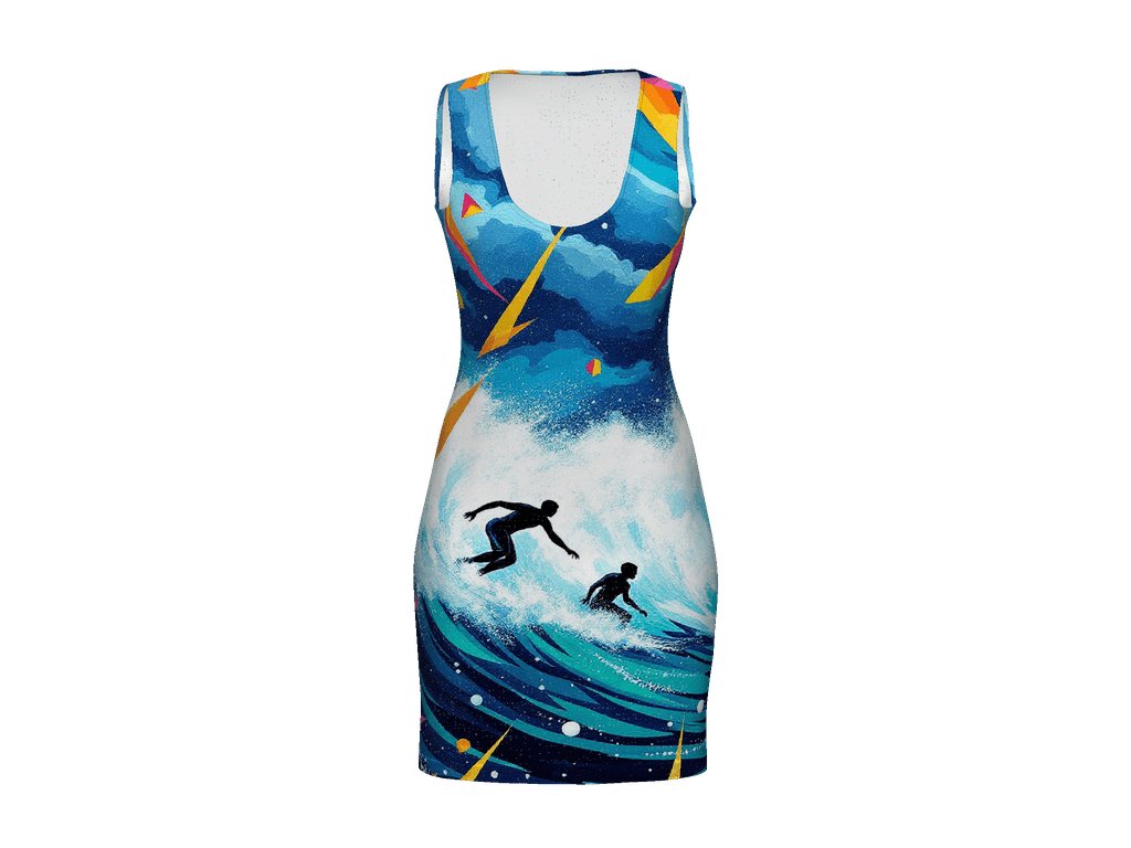 All-Over Print Bodycon Dress