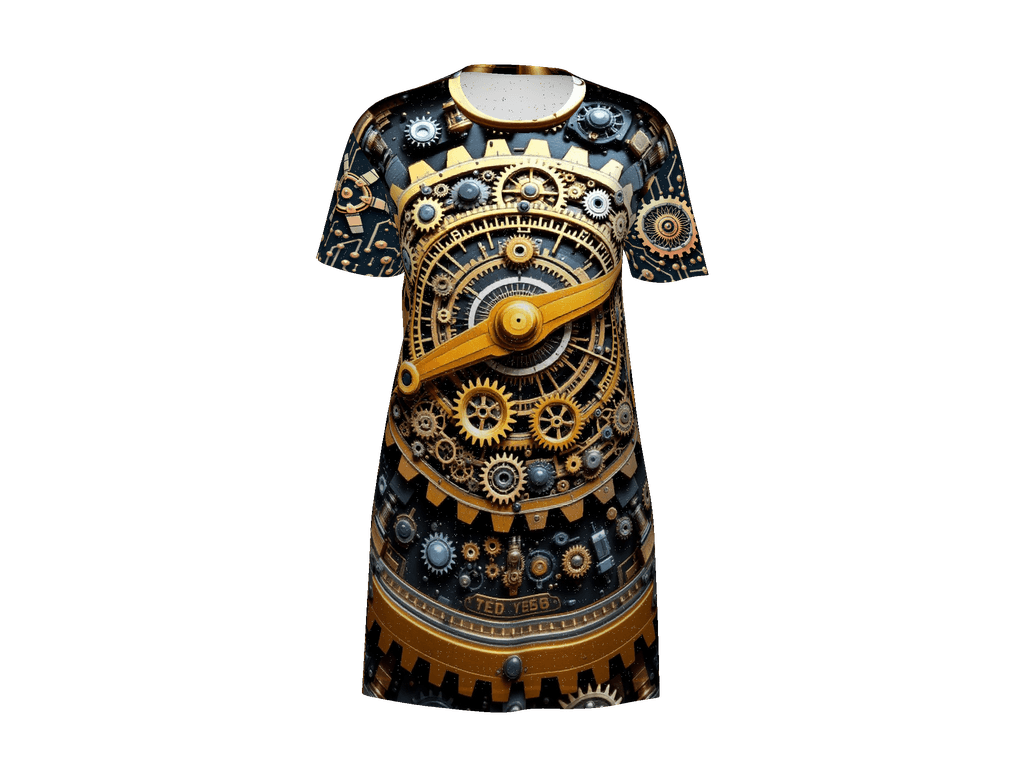 All-Over Print T-Shirt Dress