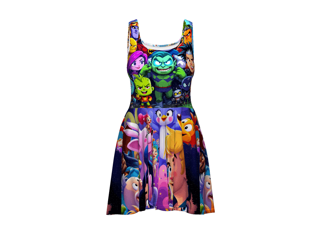 All-Over Print Skater Dress