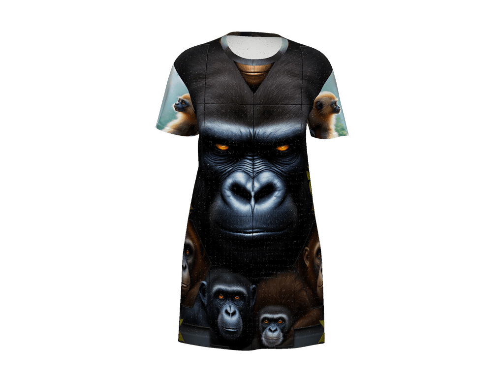 All-Over Print T-Shirt Dress